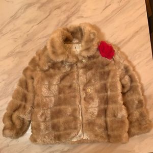 Kate spade girl fur coat
